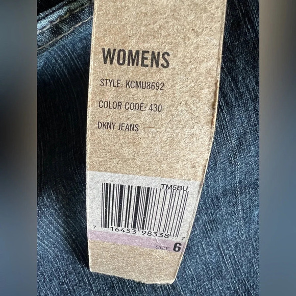 DKNY Y2K Low Rise Wide Leg Dark Wash Jeans Women’s Size 6 Vintage Retro Denim - Picture 4 of 6